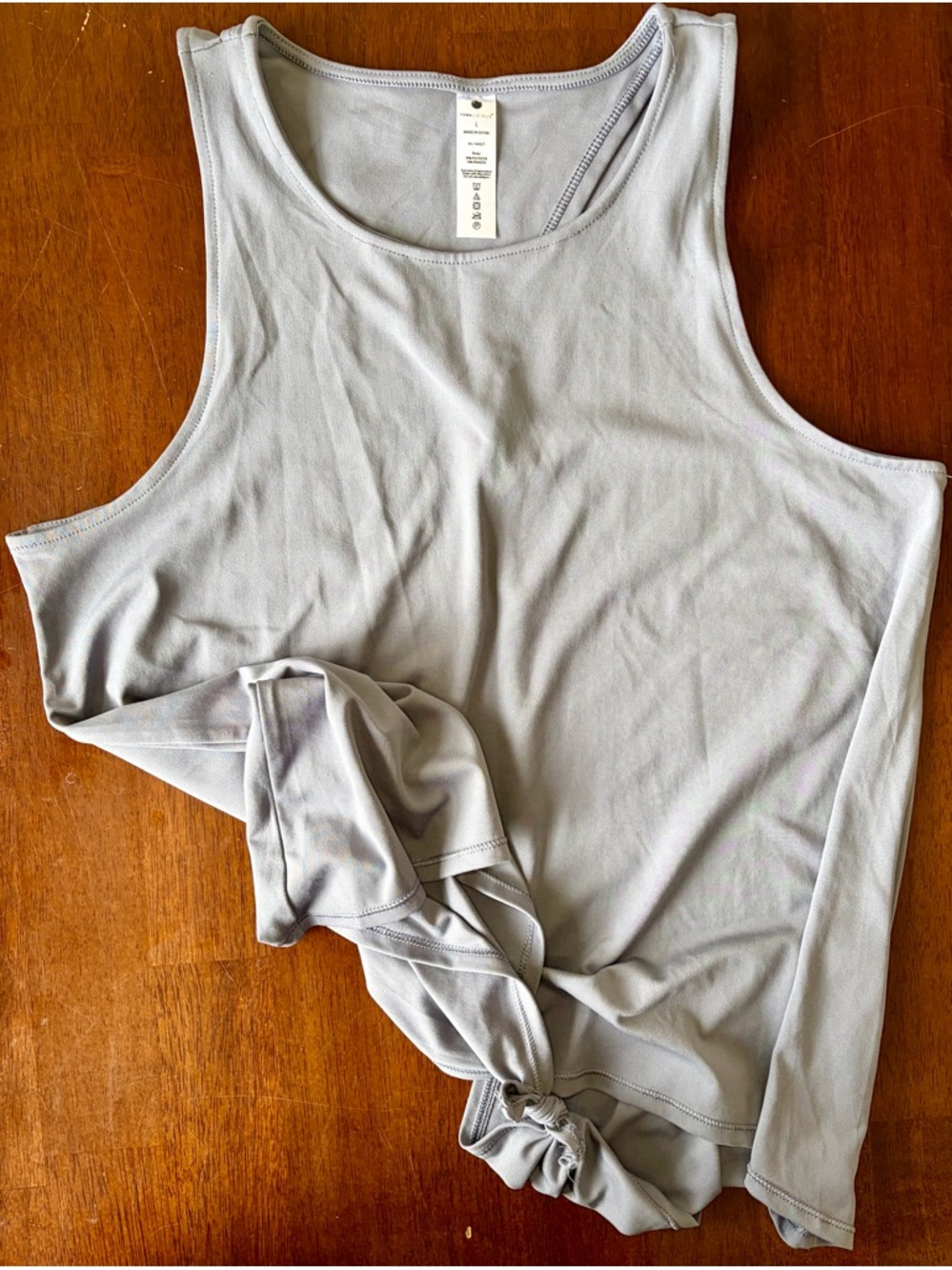 Yogalicious Light Gray Scoop Neck Tank